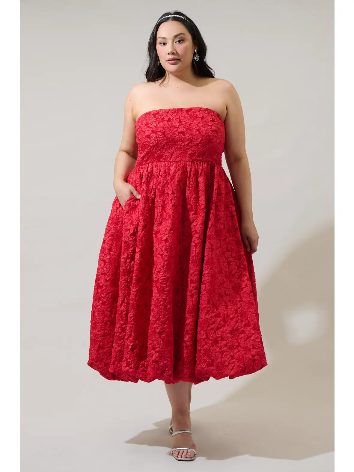 CURVE Ariel Jacquard Midi Dress