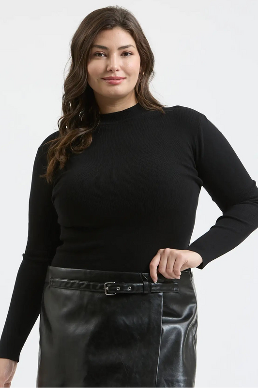 CURVE Mockneck Sweaterknit Top
