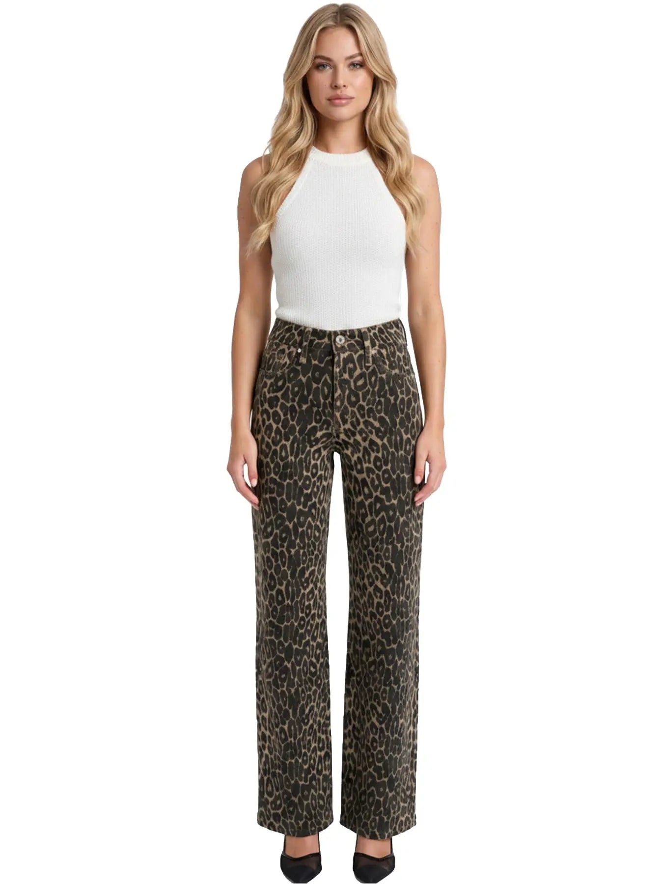 Leopard Straight Leg Jean (0-24W)