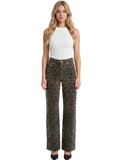 Leopard Straight Leg Jean (0-24W)