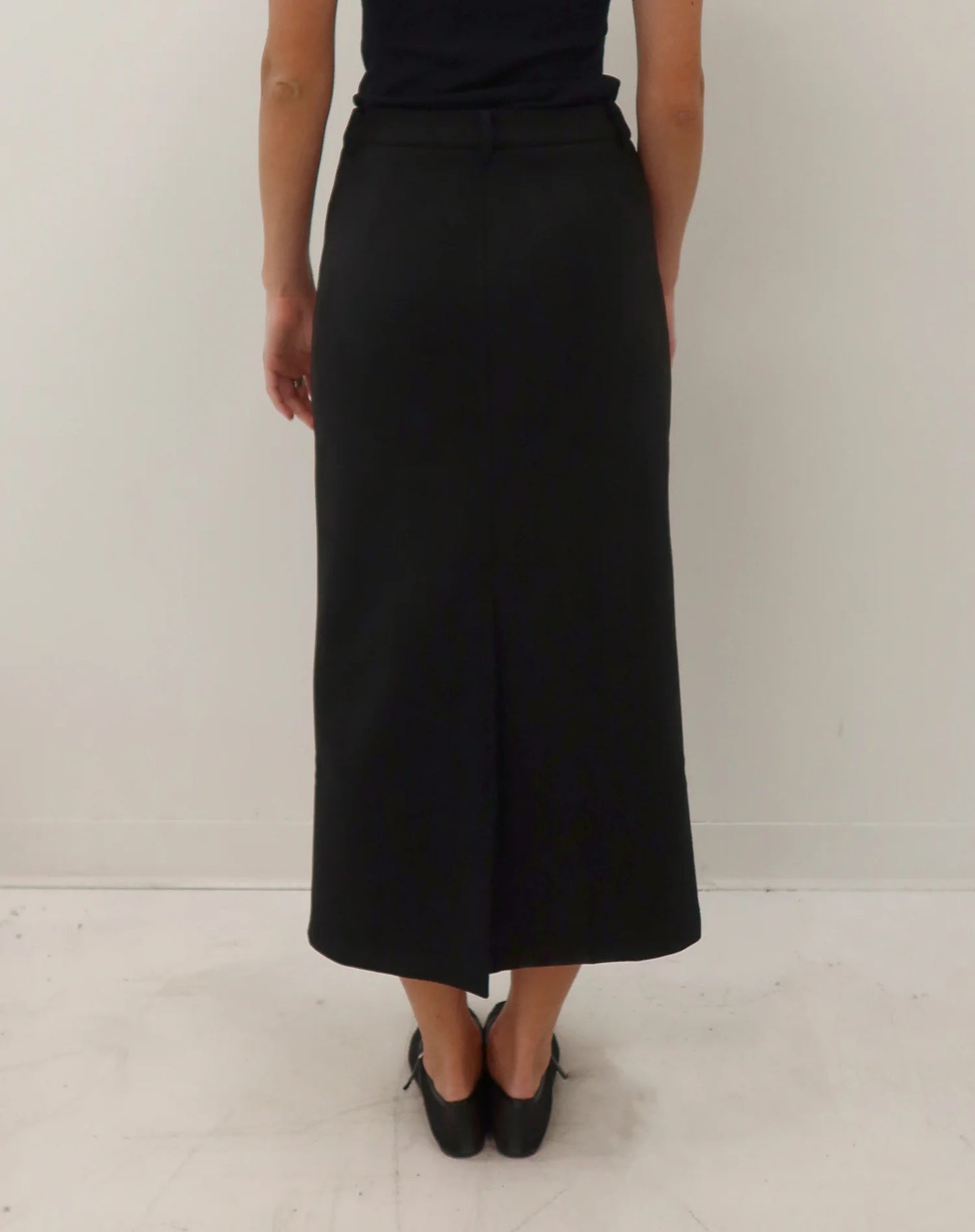 Faux Suede Midi Skirt (S-3X)