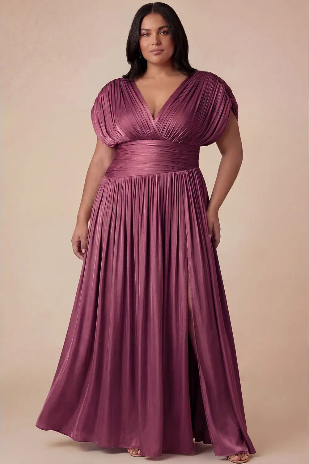 CURVE Lurex Pleated Gown