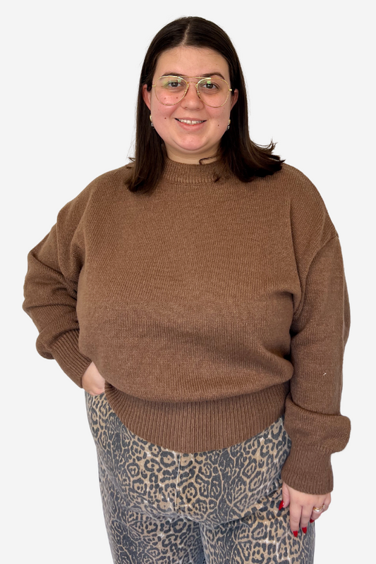 plus size brown sweater, brown sweater, winnipeg manitoba canada