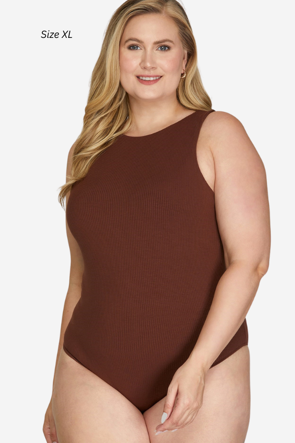 womens plus size brown tank top brown body suit plus size elevated basic winnipeg manitoba canada