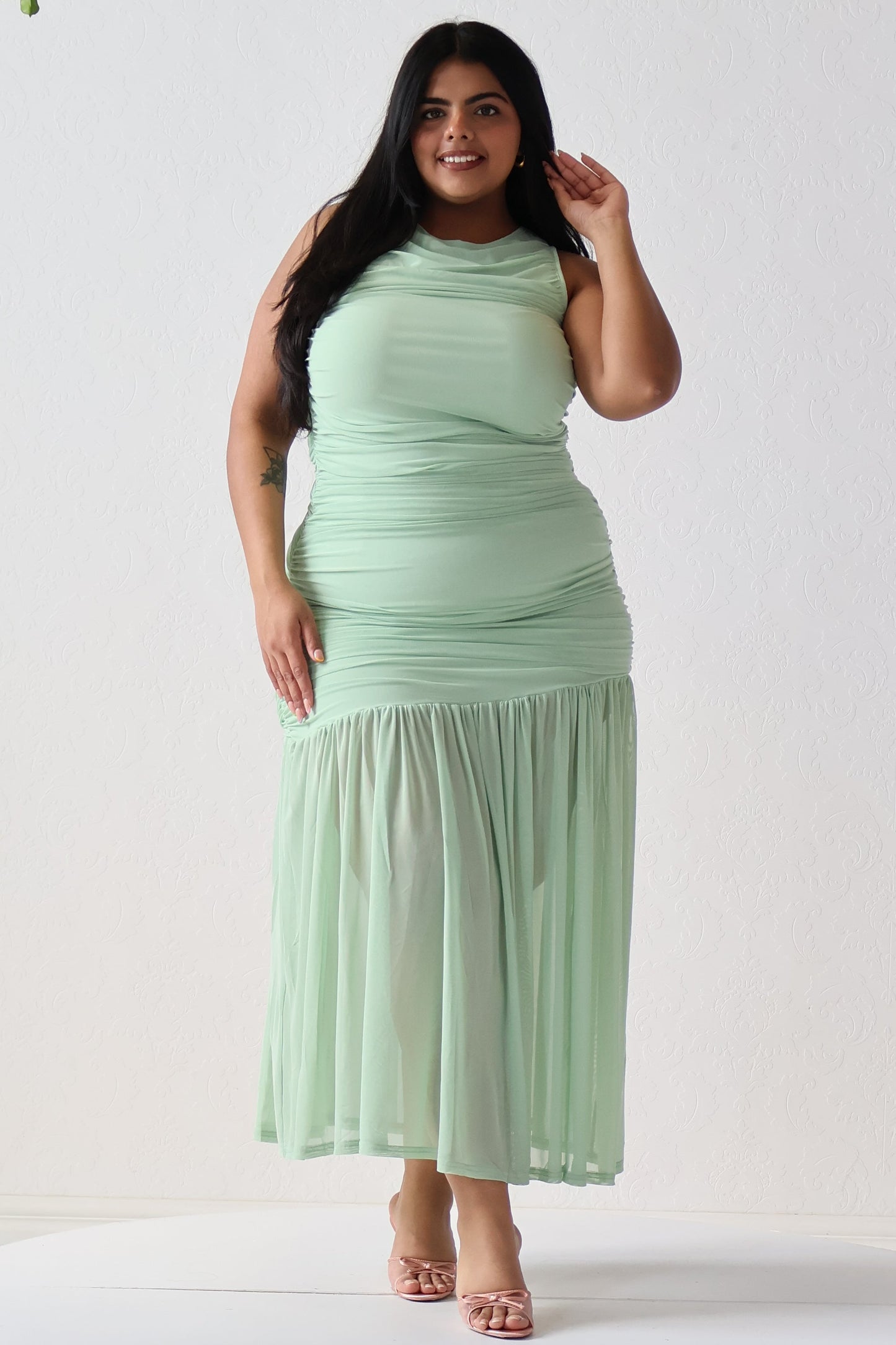 CURVE Mesh Maxi Dress