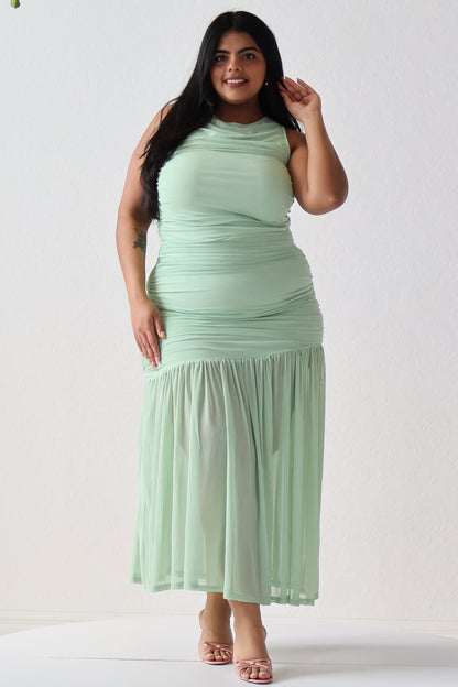 CURVE Mesh Maxi Dress