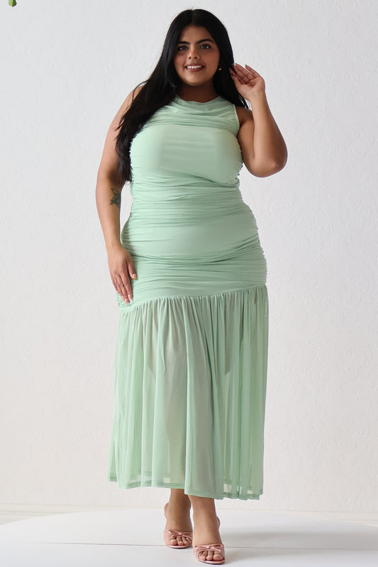 CURVE Mesh Maxi Dress