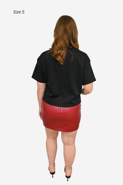 Faux Leather Mini Skirt