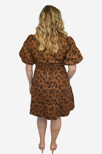 plus size brown mini dress event dress fall dress