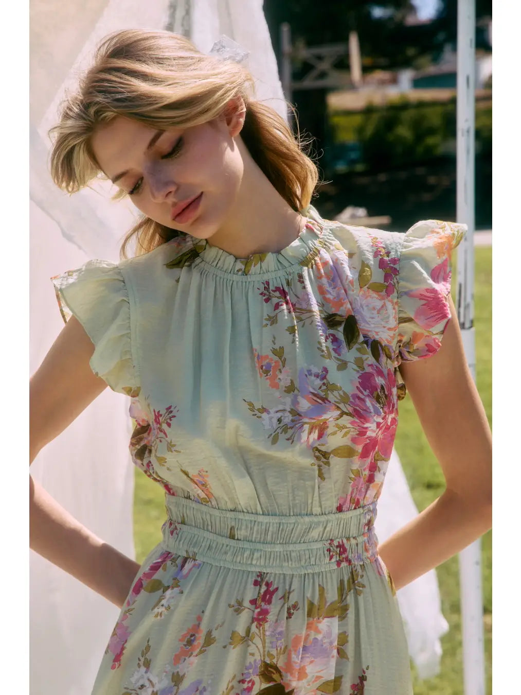 Fuchsia Floral Dress (S-3X)