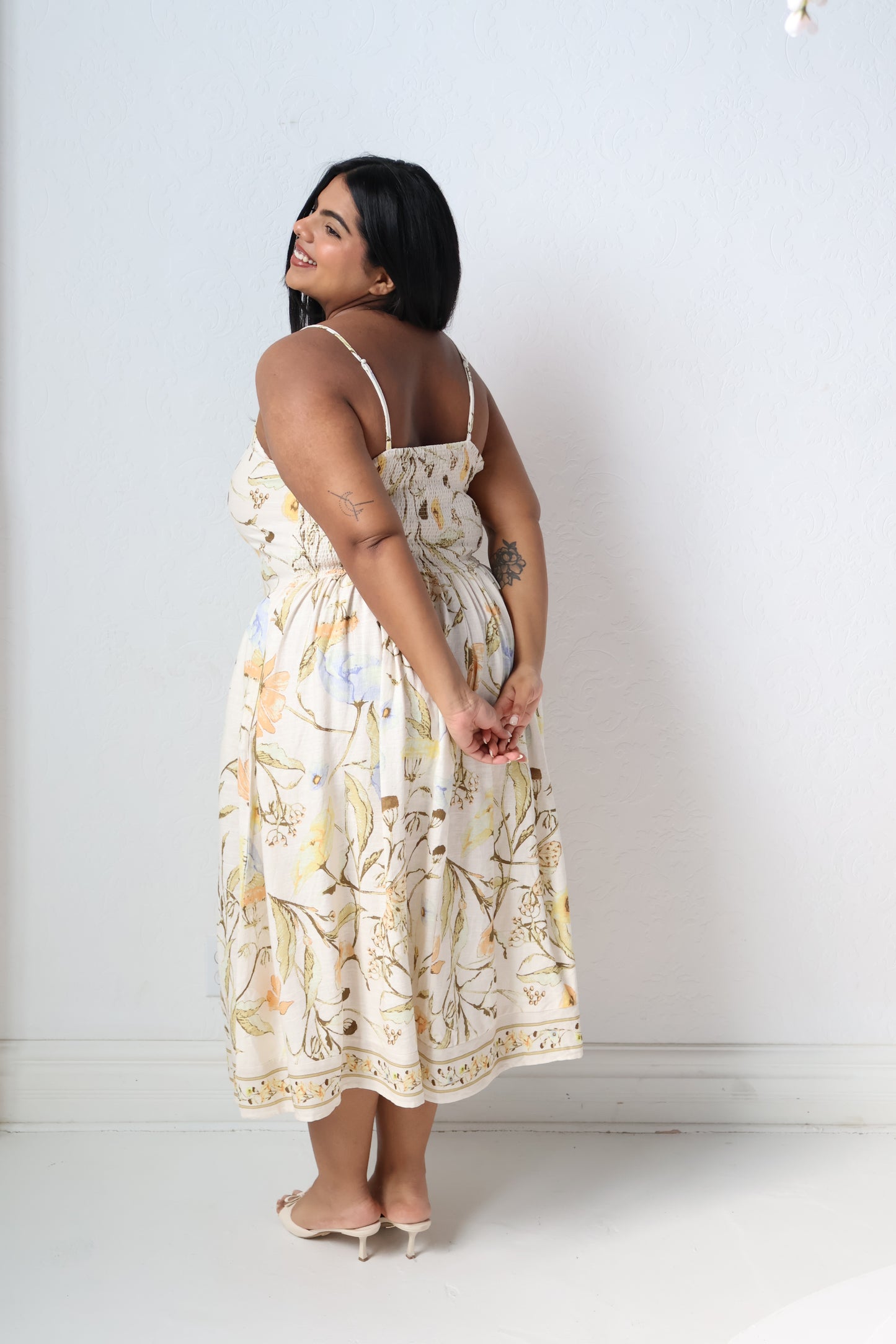 Vintage Garden Midi Dress (XS-2X)