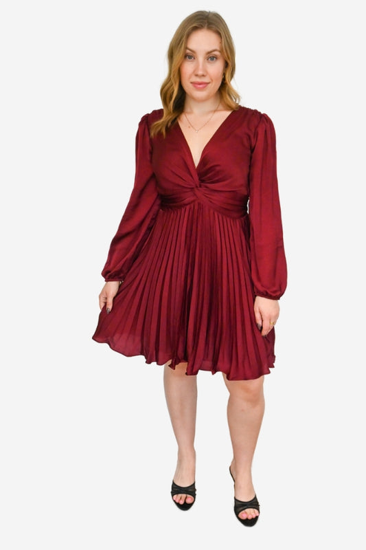 Leila Pleated Mini Dress