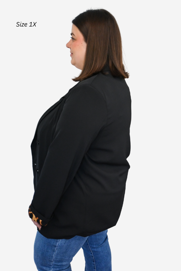 black plus size blazer work blazer