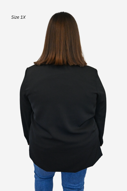 black plus size blazer work blazer