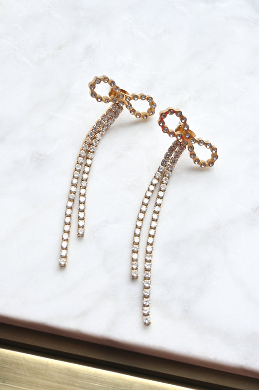 Crystal Bow Earring