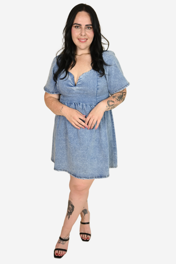 CURVE Denim Mini Dress