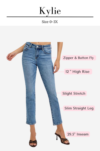 Kylie Slim Straight Jeans (0-3X)