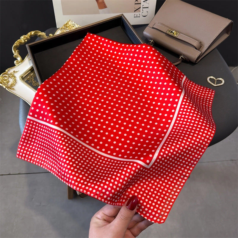 Polka Dot Satin Scarf (3 colors)