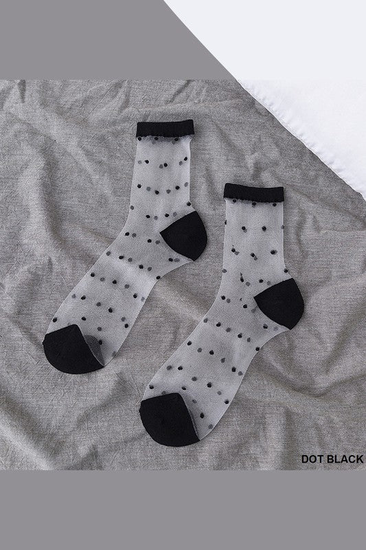 Polka Dot Sheer Socks