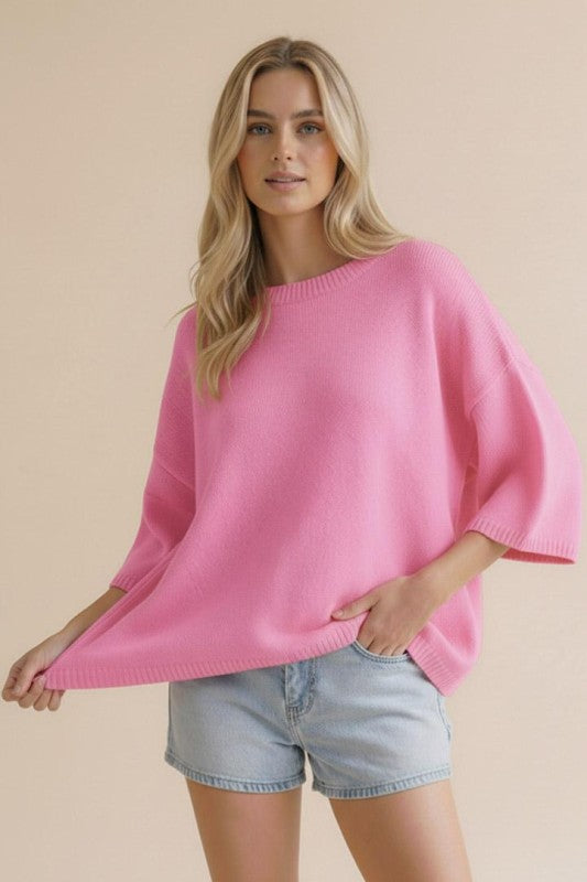 Short Sleeve Sweater (S-3X)