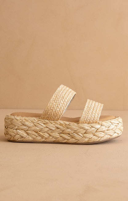 Marley Rattan Wedge Sandal