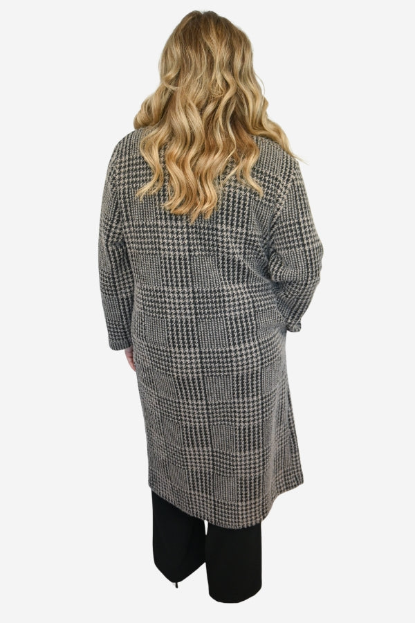 plus size houndstooth long line jacket work jacket winnipeg manitoba canada