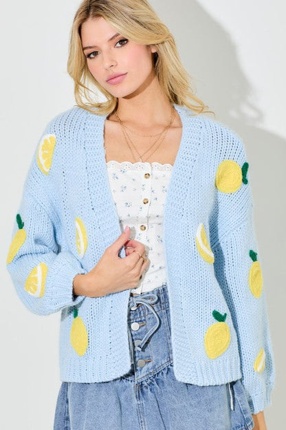 Lemon Cardigan (S-3X)