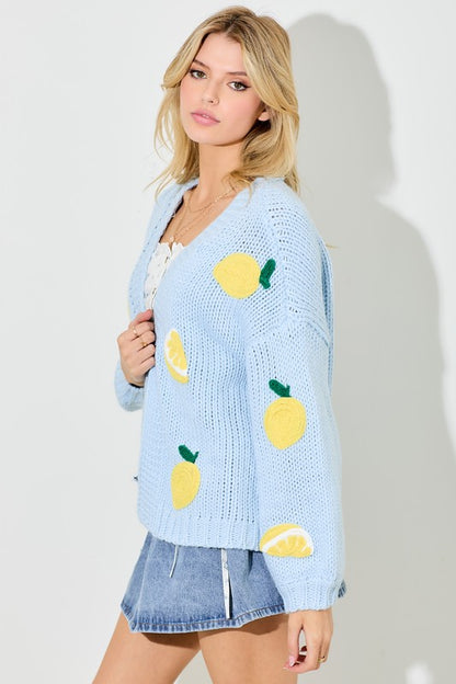 Lemon Cardigan (S-3X)