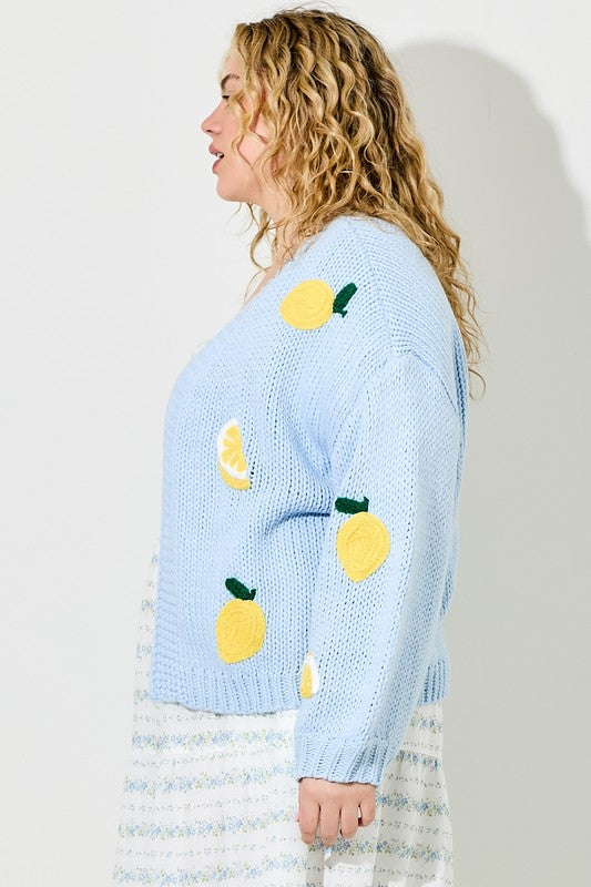 Lemon Cardigan (S-3X)