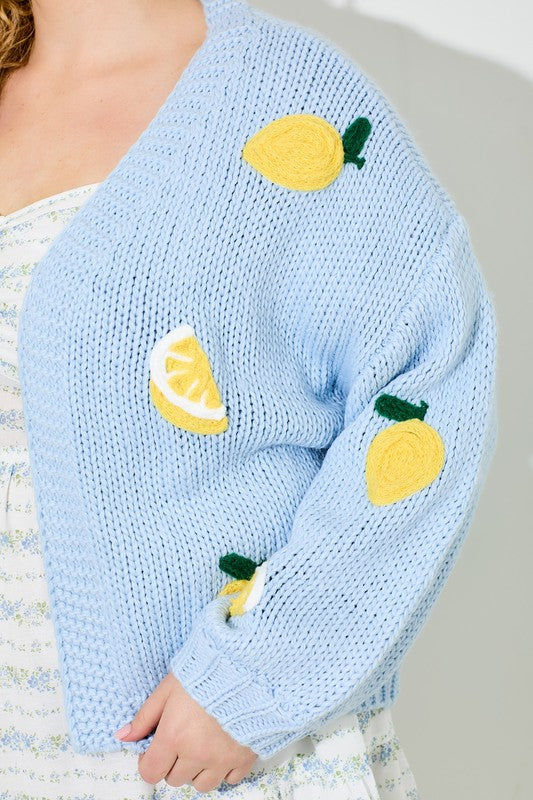 Lemon Cardigan (S-3X)