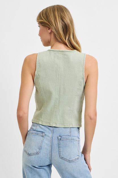 Kory Denim Vest (S-3X)
