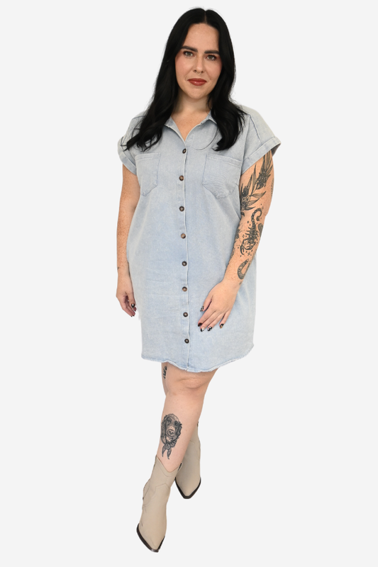 CURVE Denim Tunic Dress