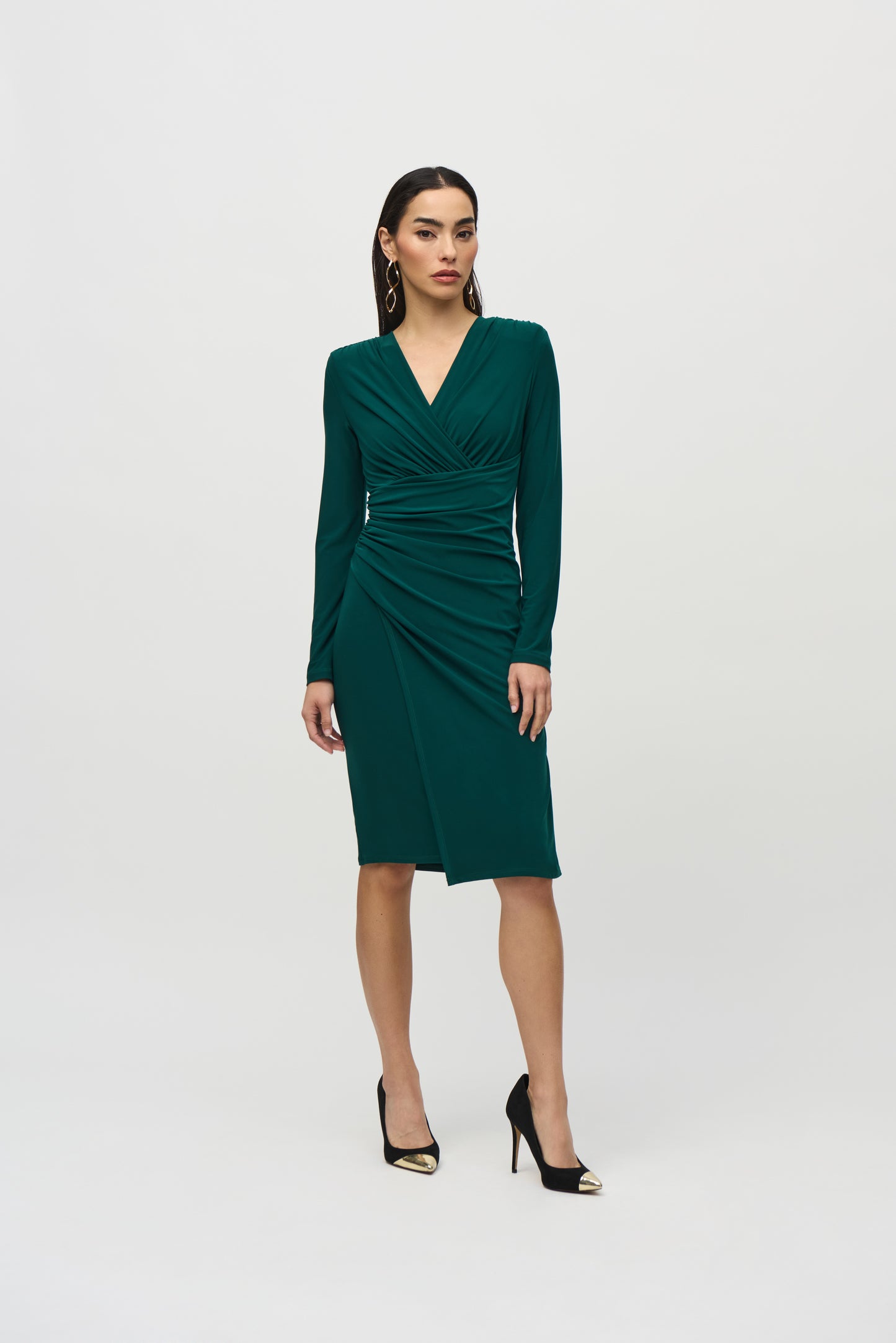 CURVE Silky Knit Wrap Dress