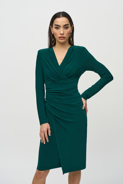 CURVE Silky Knit Wrap Dress