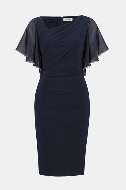 CURVE Sheath Dress with Rhinestone Trim