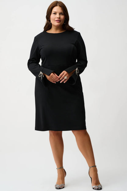 CURVE Sheath Dress w/ Rhinestone Bows