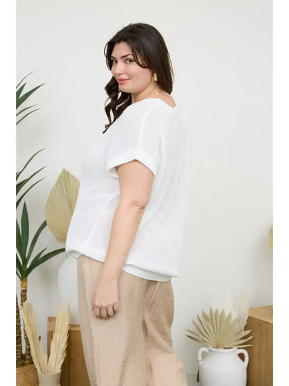 CURVE Loose Knit SS top