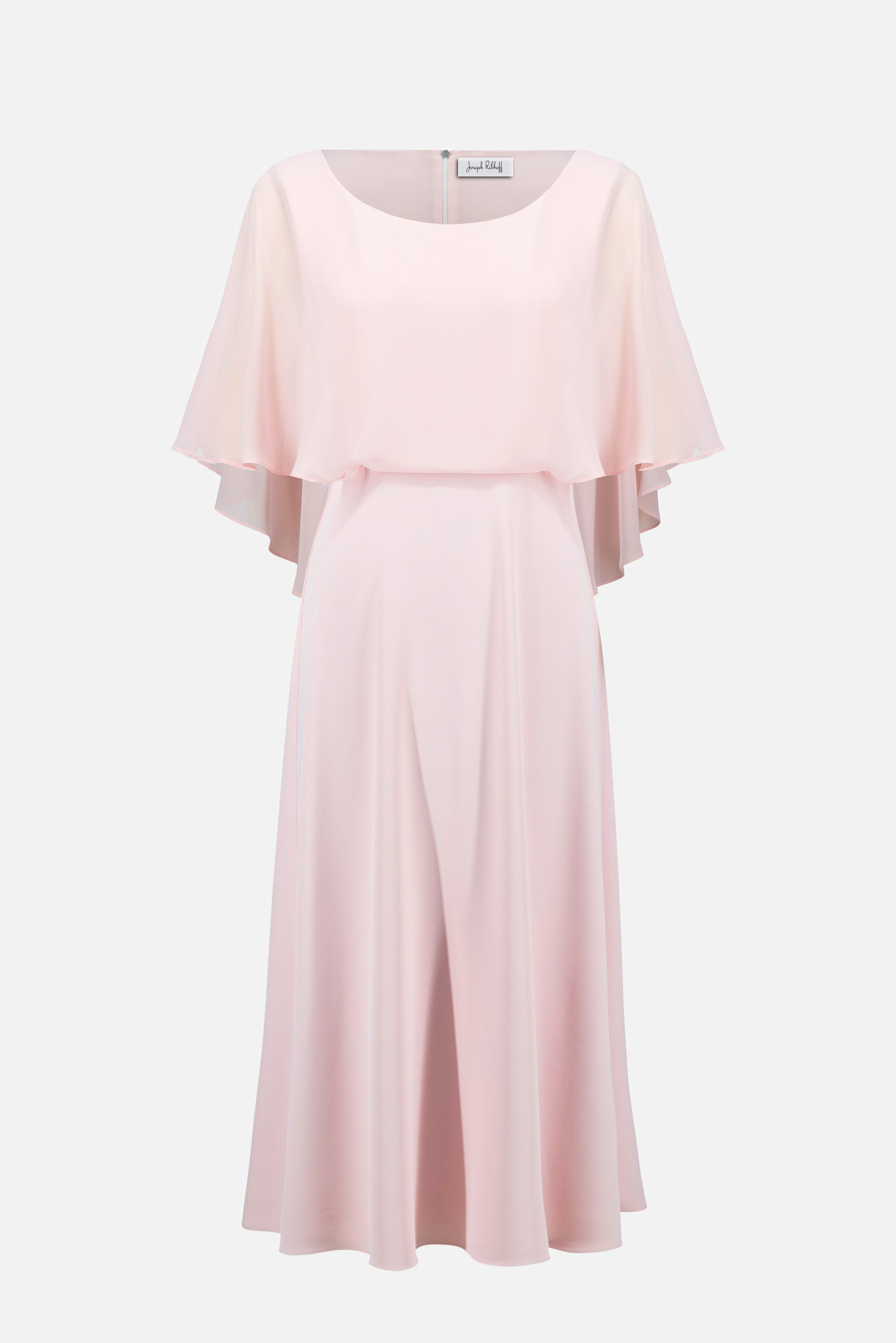 A-Line Dress with Chiffon Overlay