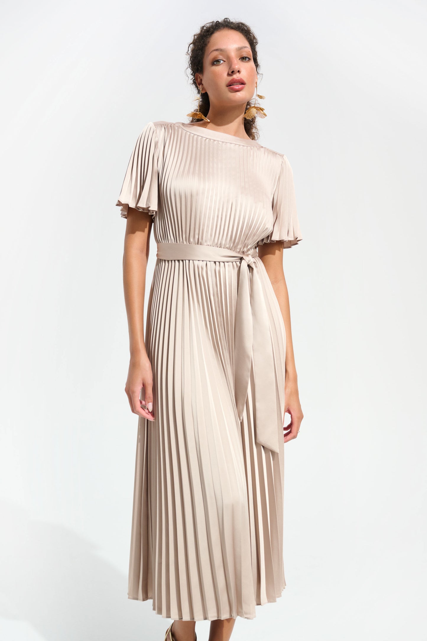Pleated Fit and Flare Dress (S-XXL)