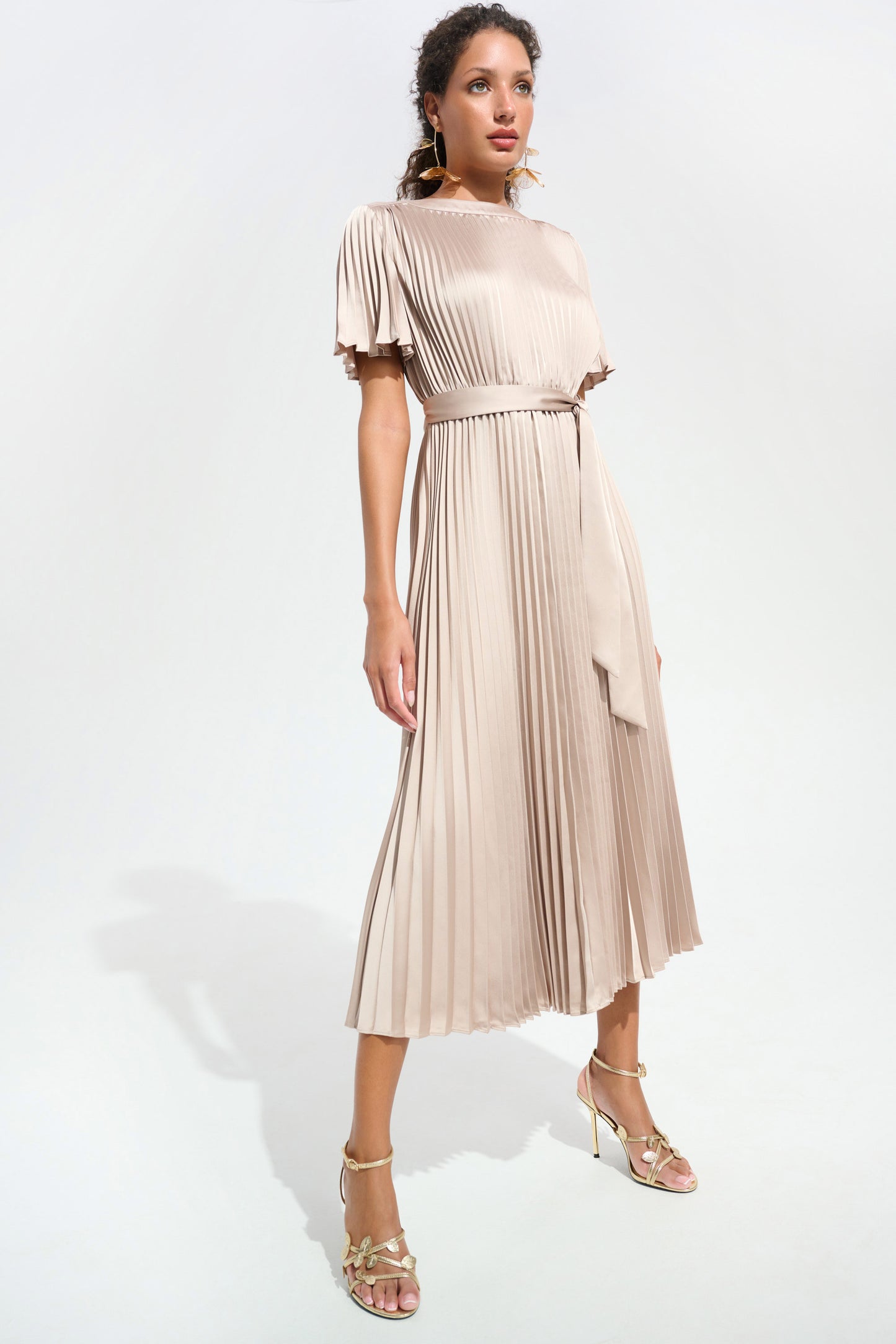 Pleated Fit and Flare Dress (S-XXL)