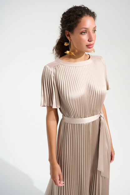 Pleated Fit and Flare Dress (S-XXL)