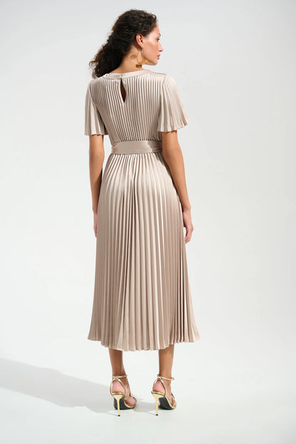 Pleated Fit and Flare Dress (S-XXL)