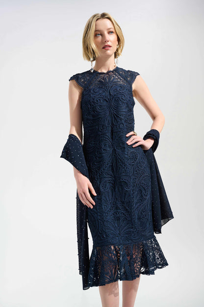 Chiffon Rectangular Scarf with Pearls and Rhinestones