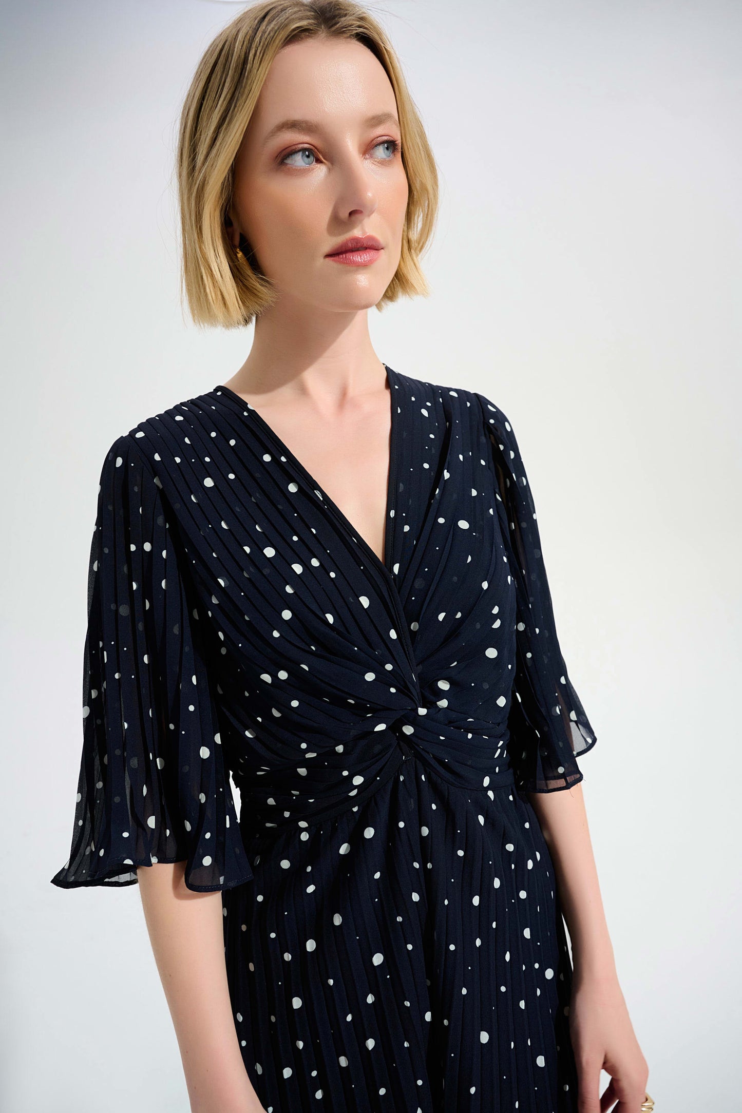 Pleated Polka Dot Jumpsuit (Size 2-22)