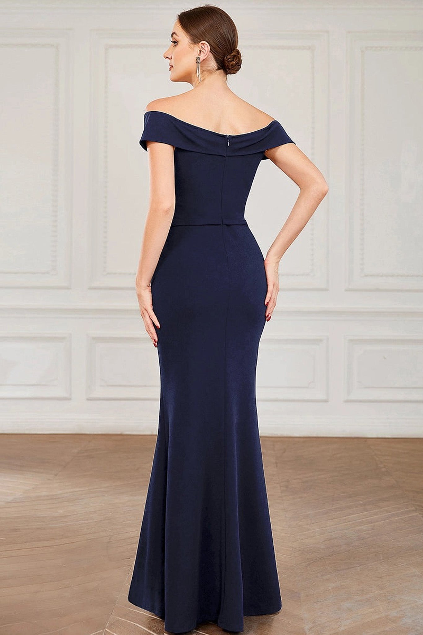 Navy clearance mermaid gown