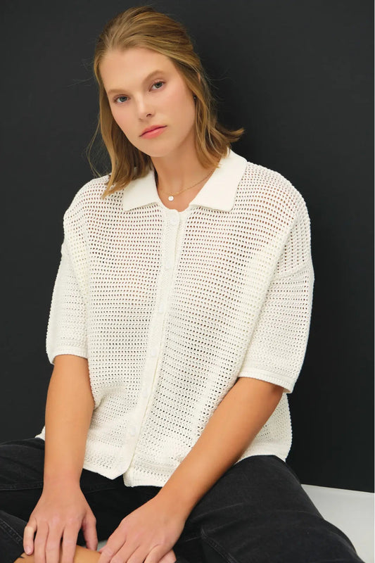 CURVE Crochet SS Top