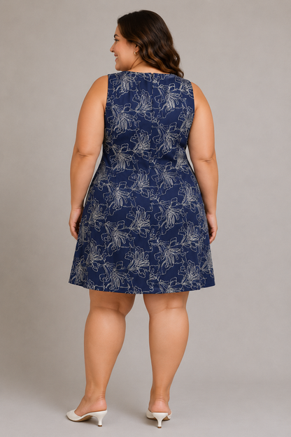 CURVE Embroidered Mini Dress