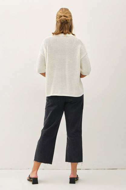 CURVE Crochet SS Top