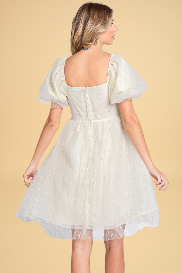 Plus size dress with pearls for bridal shower