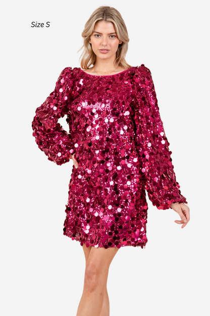 Sequin Mini Dress (S-3X)